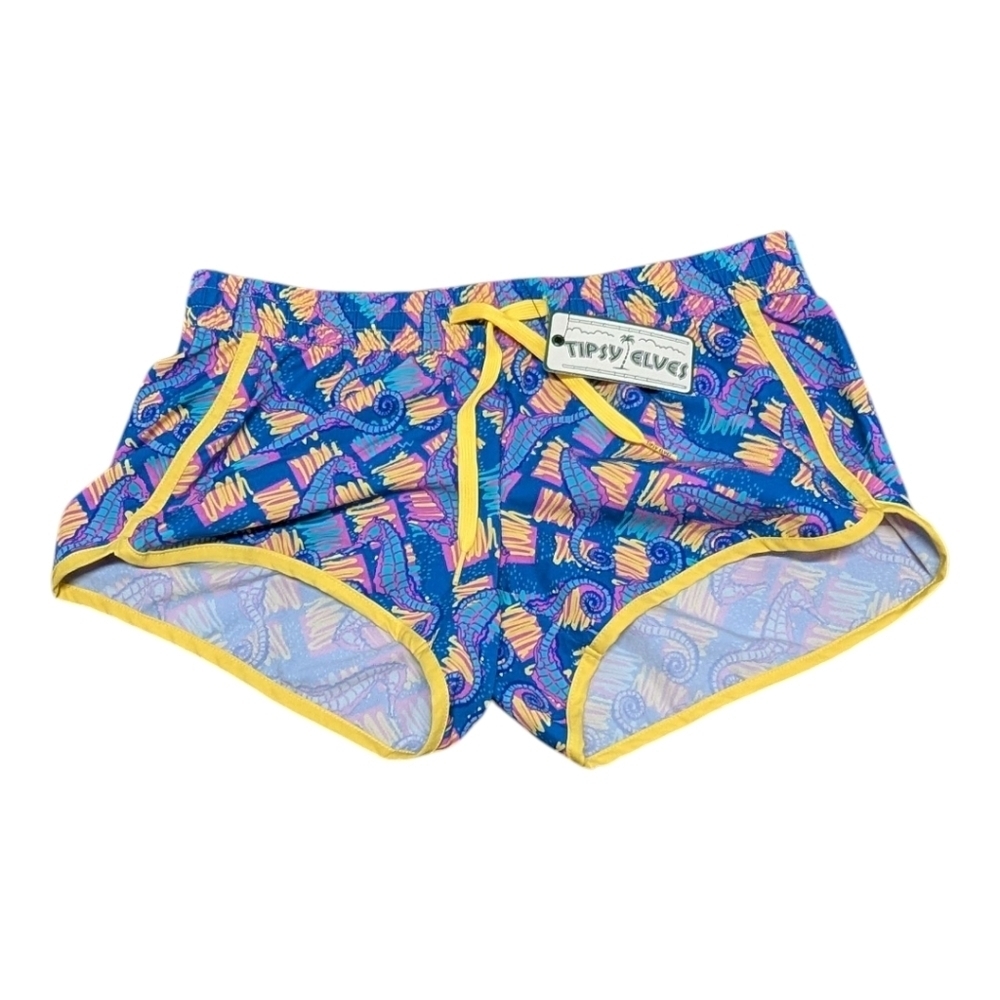 Tipsy Elves Women's Seahorse Beach Colorful Wild Shorts New with Tags Small
